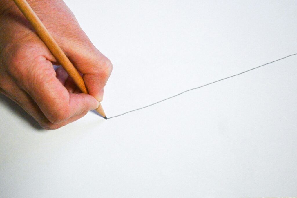 Drawing line on paper 